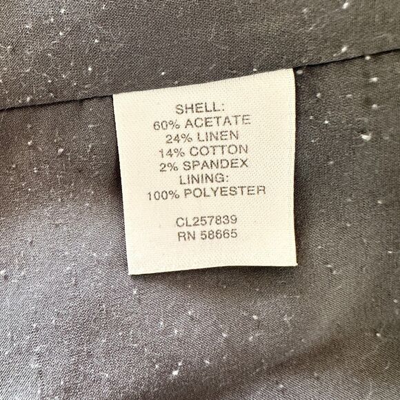 Classiques Entier Blazer Women XL Gray 3/4 Slv Cropped Trench CE Nordstrom - Picture 4 of 8